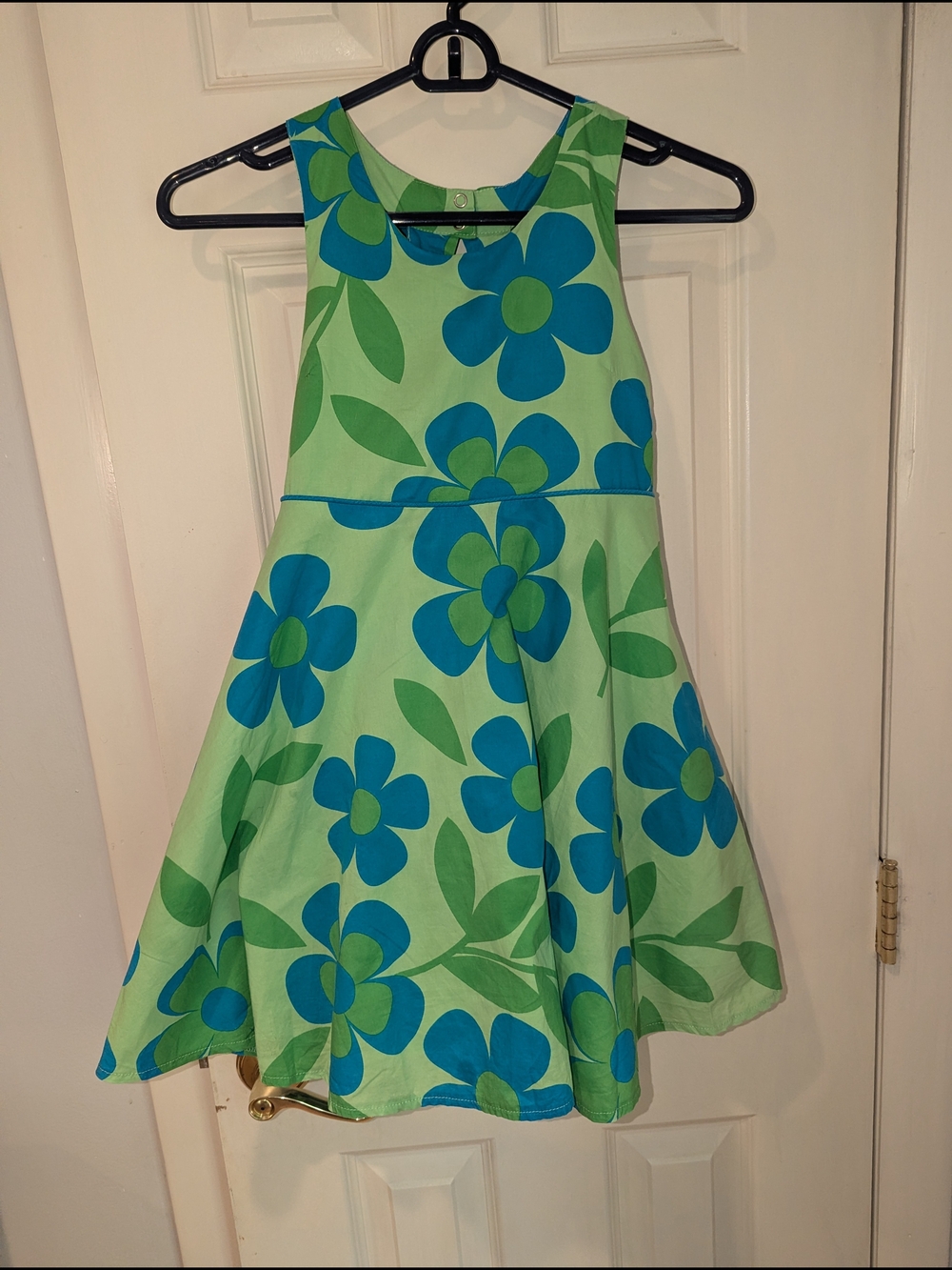 Cynthia Rowley Mint Green Dress with Bold Blue Floral Print